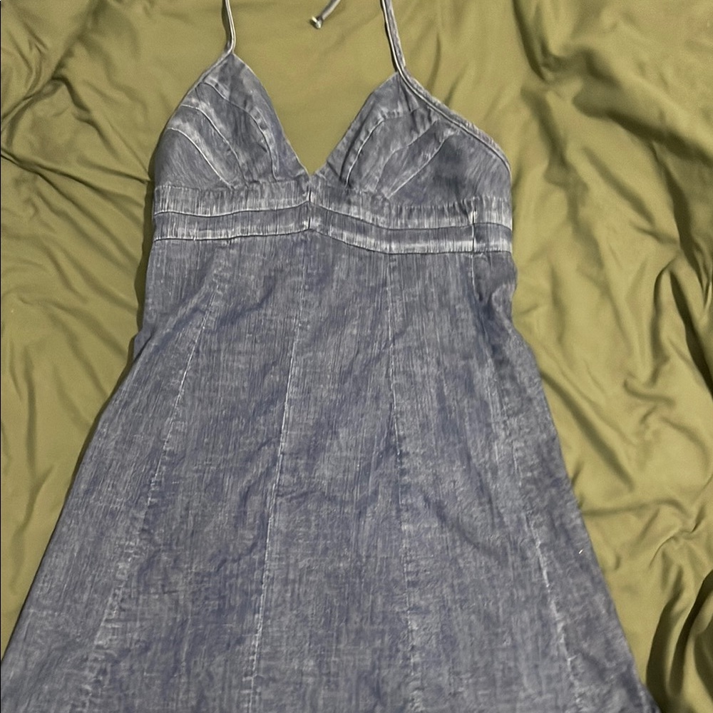 Denim Halter Dress